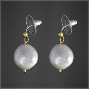 14K Gold Plated Fresh Water Pearl Earrings