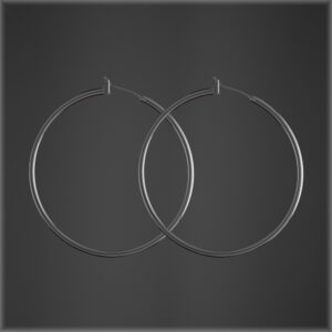 Large Hoop Silver Earrings