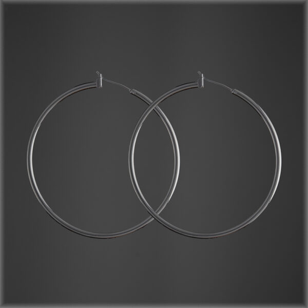 Large Hoop Silver Earrings