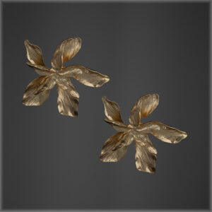 Enchanting Flower Duo Earrings Gold