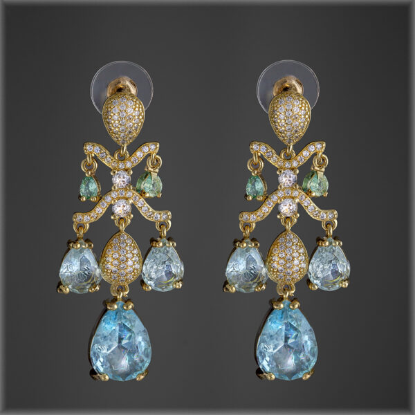 Mosaic Zircon Drop Earring