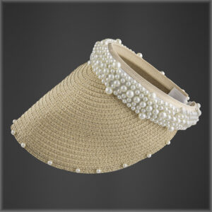 The Straw Pearl Visor Headband