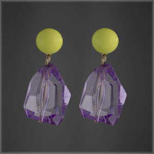 Gelati Crystal Earrings Purple