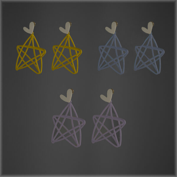 Brass Star Drop earring comp