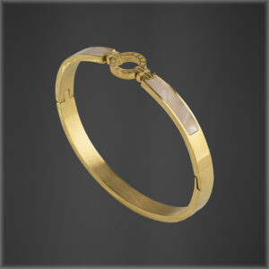 Roman Numeral Bangle Gold