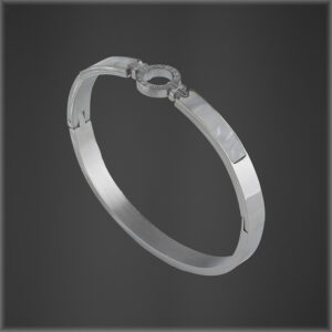 Roman Numeral Bangle Silver