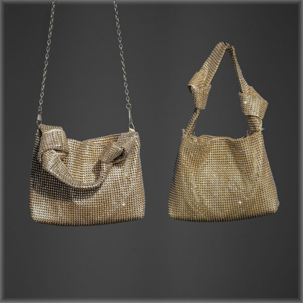 Metallic Mini Pouch Bag Gold