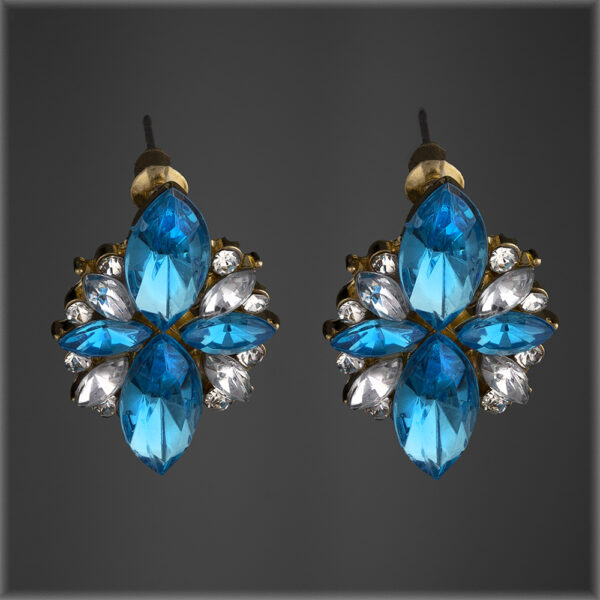 Aqua Crystal Earrings