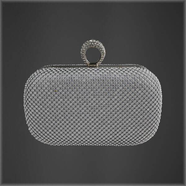 Ring Clutch Bag Silver