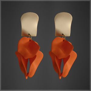 Petal Drop earrings Orange