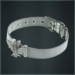 Mesh Bee Bracelet silver