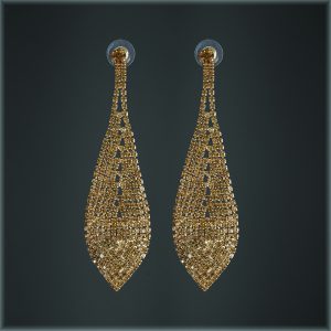 Luxor Gold Rhinestone Earrings