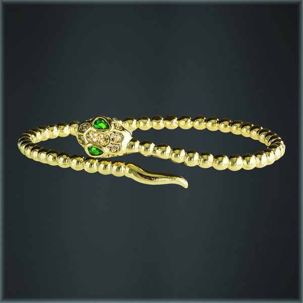 Snake Cuff Bracelet EMERALD