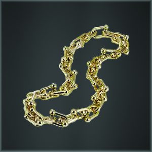 Chunky chain link Necklace Gold