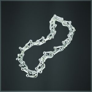 Chunky chain link Necklace silver