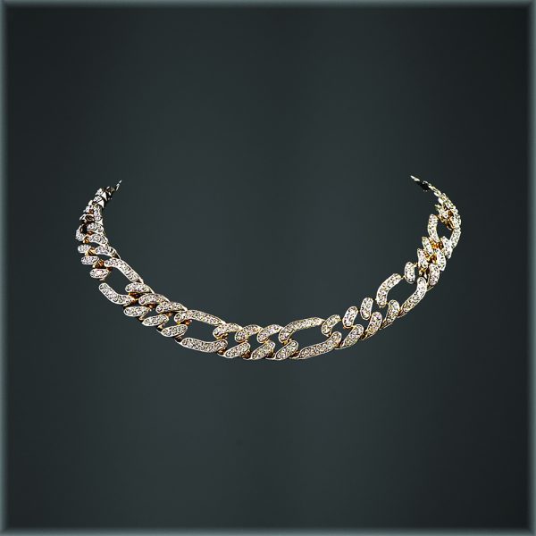 Iced Chainlink necklace gold