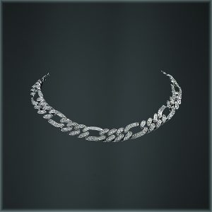 Iced Chainlink necklace silver