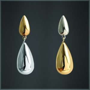 Metallic Tear Drop Earring