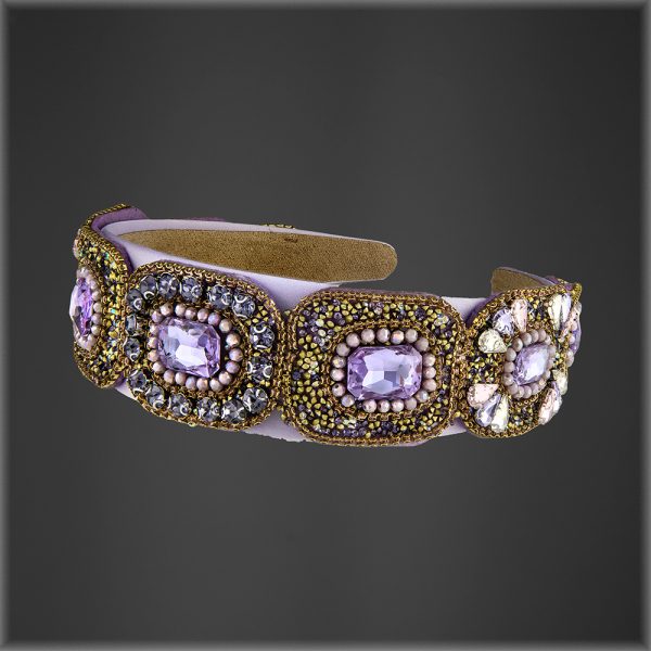 Jasmine Crystal Headband Mauve copy