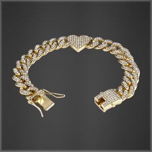 Iced Cuban Bracelet gold copy