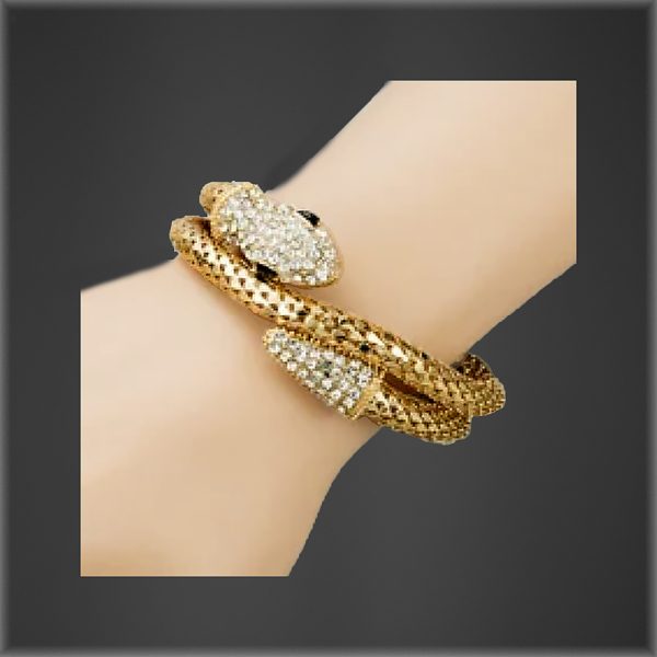 Snake wrap bracelet gold copy