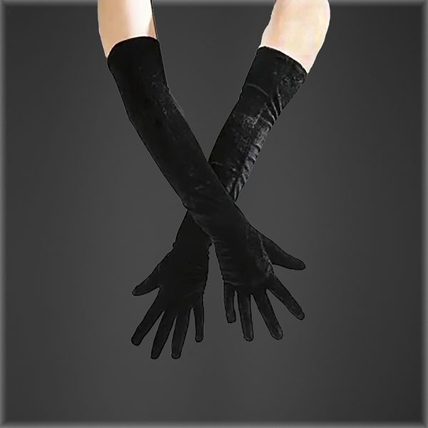 Velvet evening gloves copy