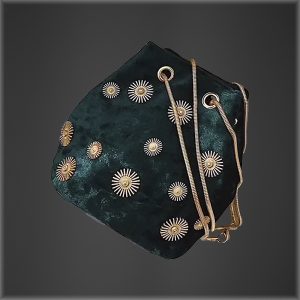 Velveteen bucket bag emerald copy