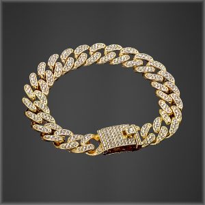 Iced Chain Link Bracelet Gold copy